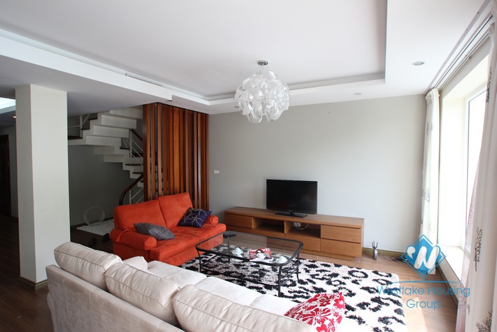 Lake view apartment with nice design for rent in Tay Ho area, Ha Noi